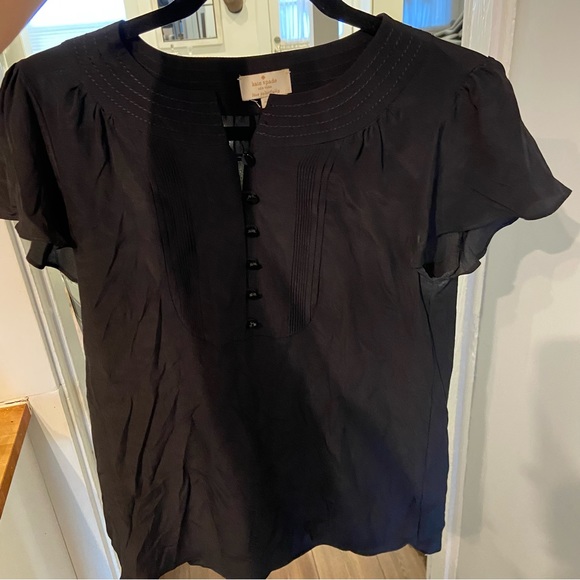 Kate Spade Black Blouse with Buttons - Picture 2 of 3